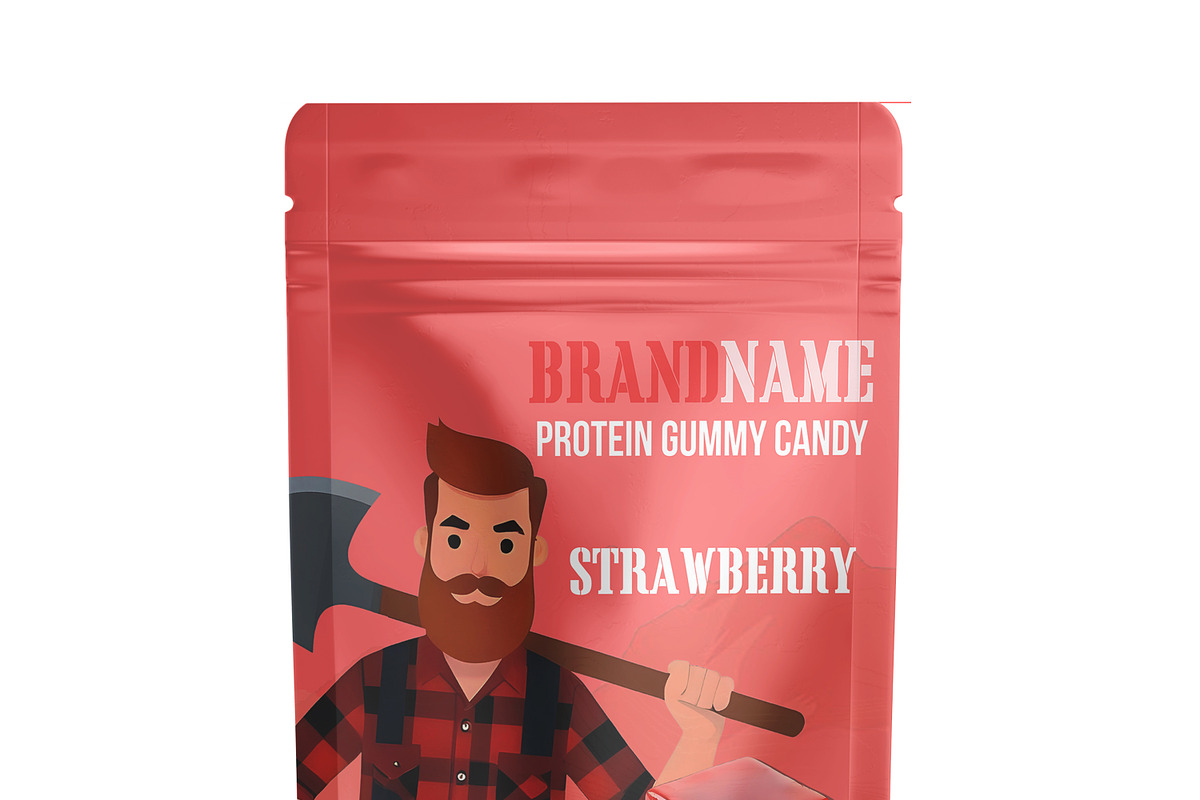 Protein Gummy pouch label Template, a Templates & Theme by FOXSTUDIO001 (Photo 3 of 5)