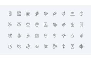 Financial profit economy icons, a Finance Illustration by Lemberg Vector