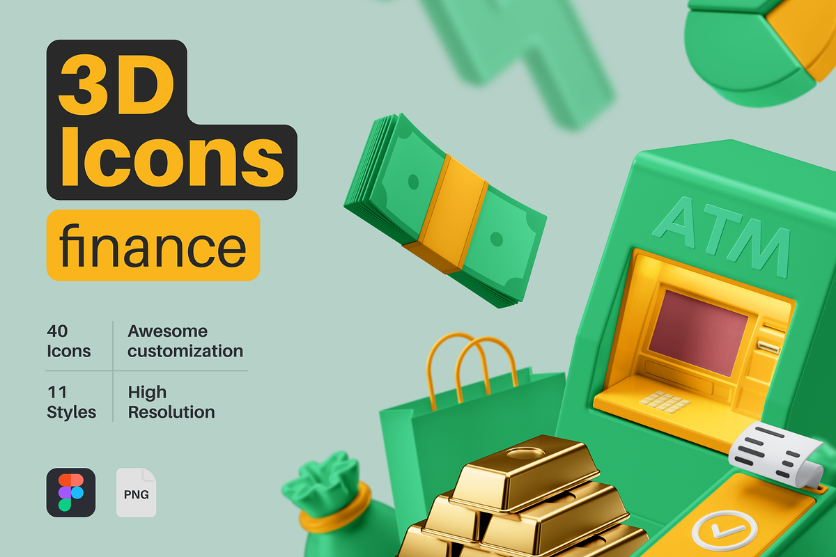 3D Icons / Finance, an Icon by ARKI (Photo 1 of 7)