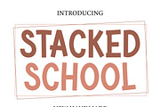 Stacked School, a Sans Serif Font by MaxArt Foundry (Thumbnail 1 of 3)