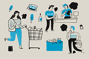 Hand drawn shopping & activities, a Person Illustration by Huza Studio (Thumbnail 3 of 9)