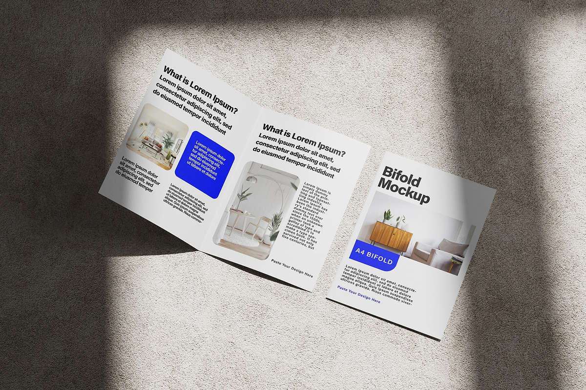 A4 Bi-Fold Brochure Mockup, a Books & Magazine Mockup by UFR_GRAPHIC (Photo 4 of 4)