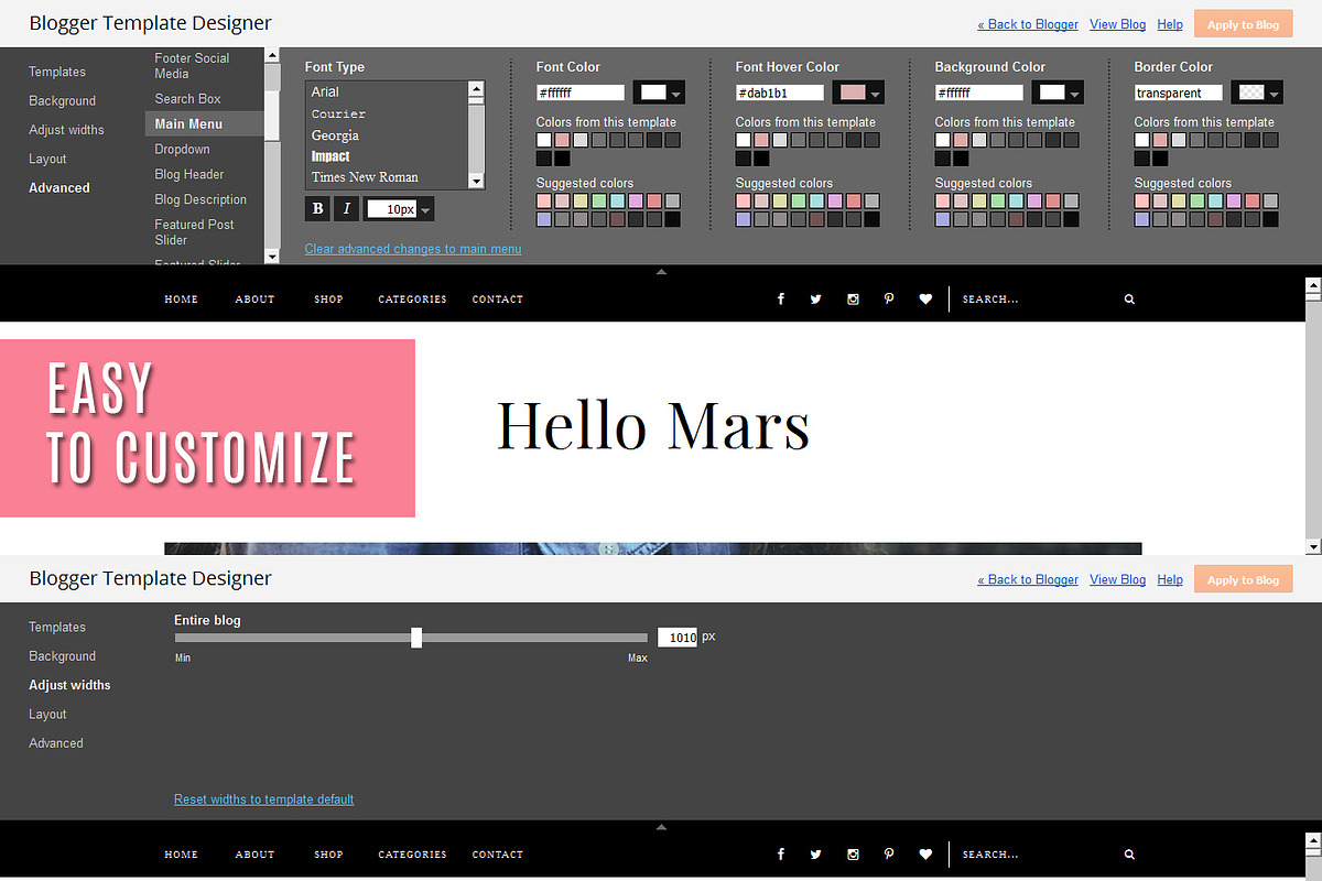 Blogger Template - Hello Mars, a Websites & App Template by Vefio Themes (Photo 2 of 4)
