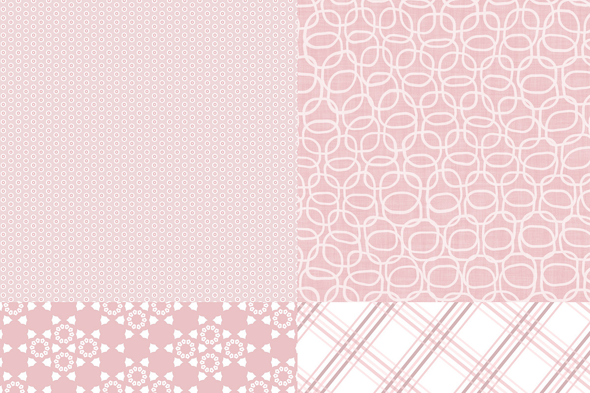 Nursery Baby Pink Digital Paper Pack preview 5