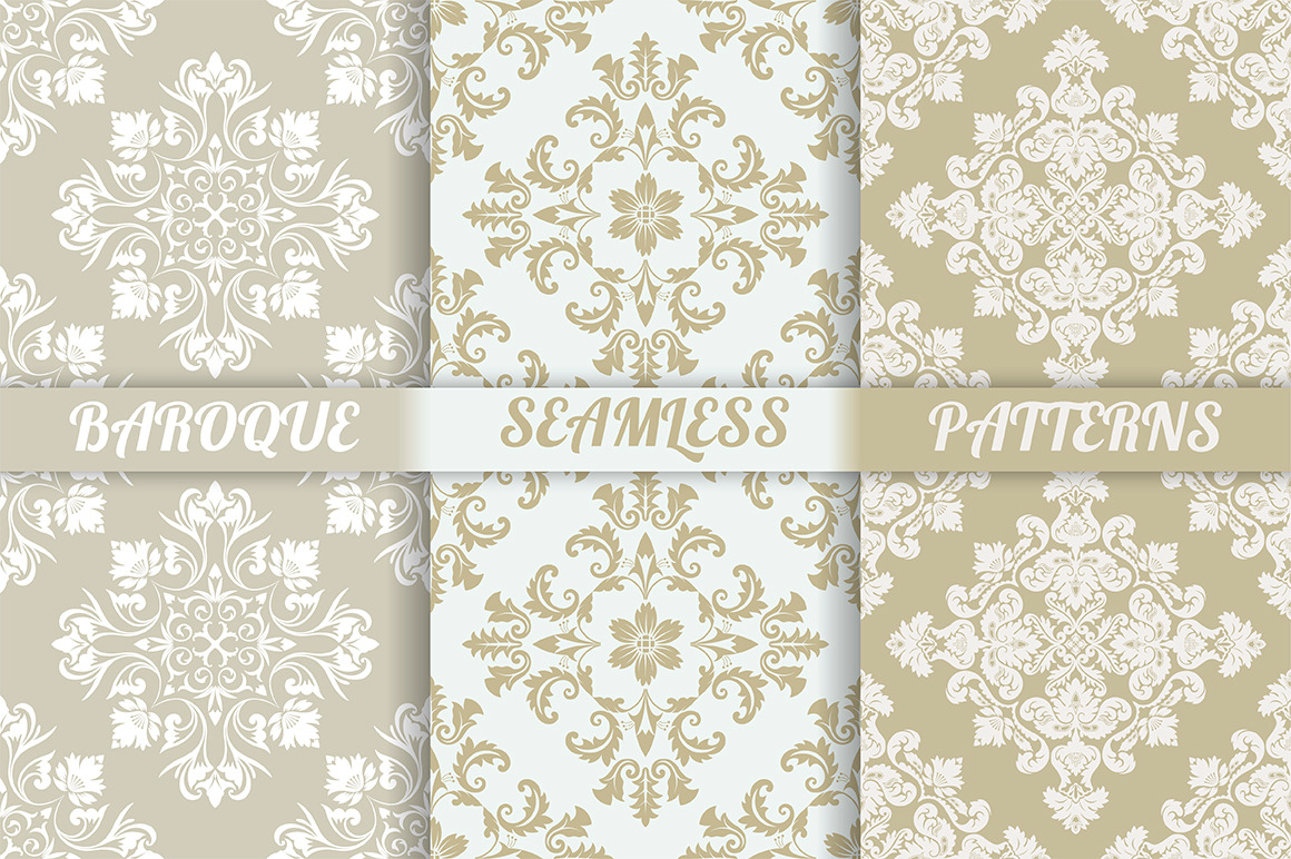 Baroque seamless patterns set, a Pattern Graphic by pattern shop