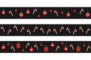 Seamless Christmas borders set, a Pattern Graphic by Barsuk's Shop (Thumbnail 2 of 5)