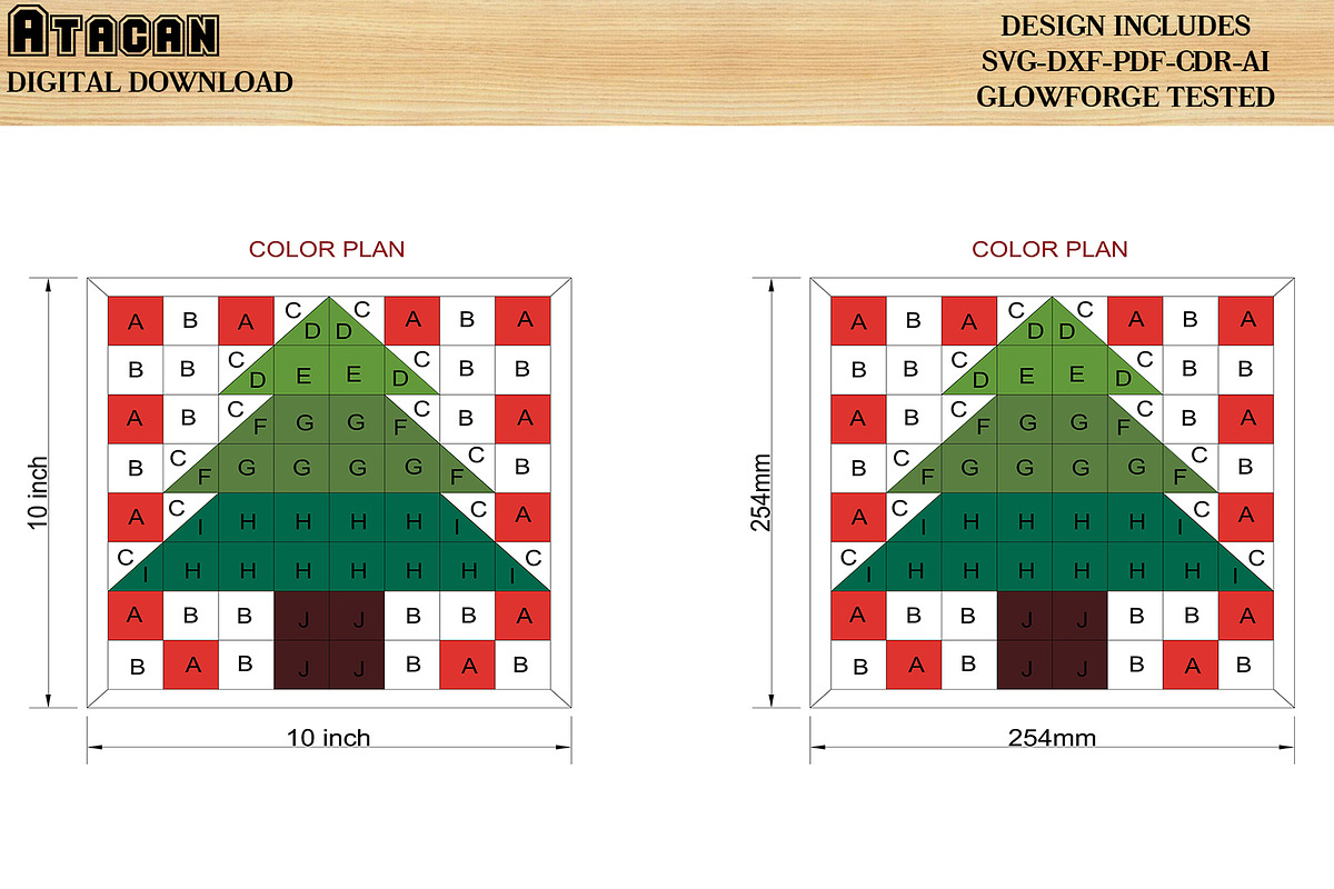 Christmas Barn Quilt NewYear Pattern, a Pattern Graphic by AtacanDigital (Photo 4 of 8)