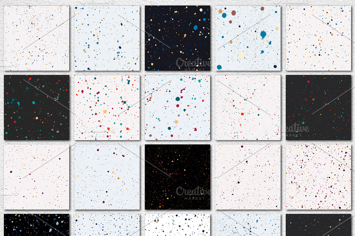 25 Ink Splatter Patterns, a Pattern Graphic by Artemisia_Art (Photo 6 of 7)
