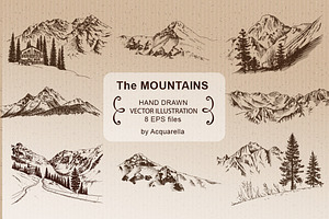 The Mountains, Hand Drawn Graphics