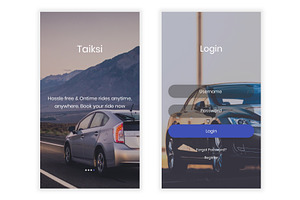 Taxi & Cab Booking UI Kit Figma