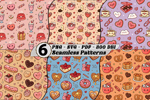 Kawaii Valentine Sweets Patterns, a Pattern Graphic by one-touch