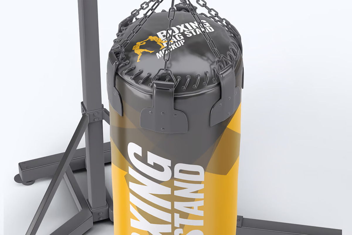 Boxing Bag Stand Mock-Up, a Product Mockup by DesignRushMarket (Photo 5 of 7)