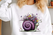 Whimsical Spring Snail Clipart, an Illustration by designcity5 (Thumbnail 3 of 5)