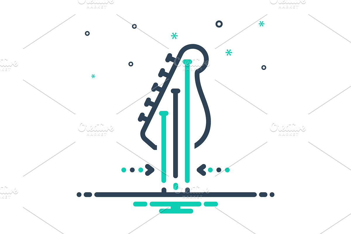 Strings musical mix icon, a Duotone Icon by Creative priyanka