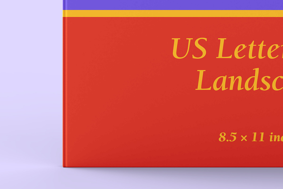 US Letter Size Landscape Book Mockup, a Books & Magazine Mockup by Illusiongraphic (Photo 19 of 31)
