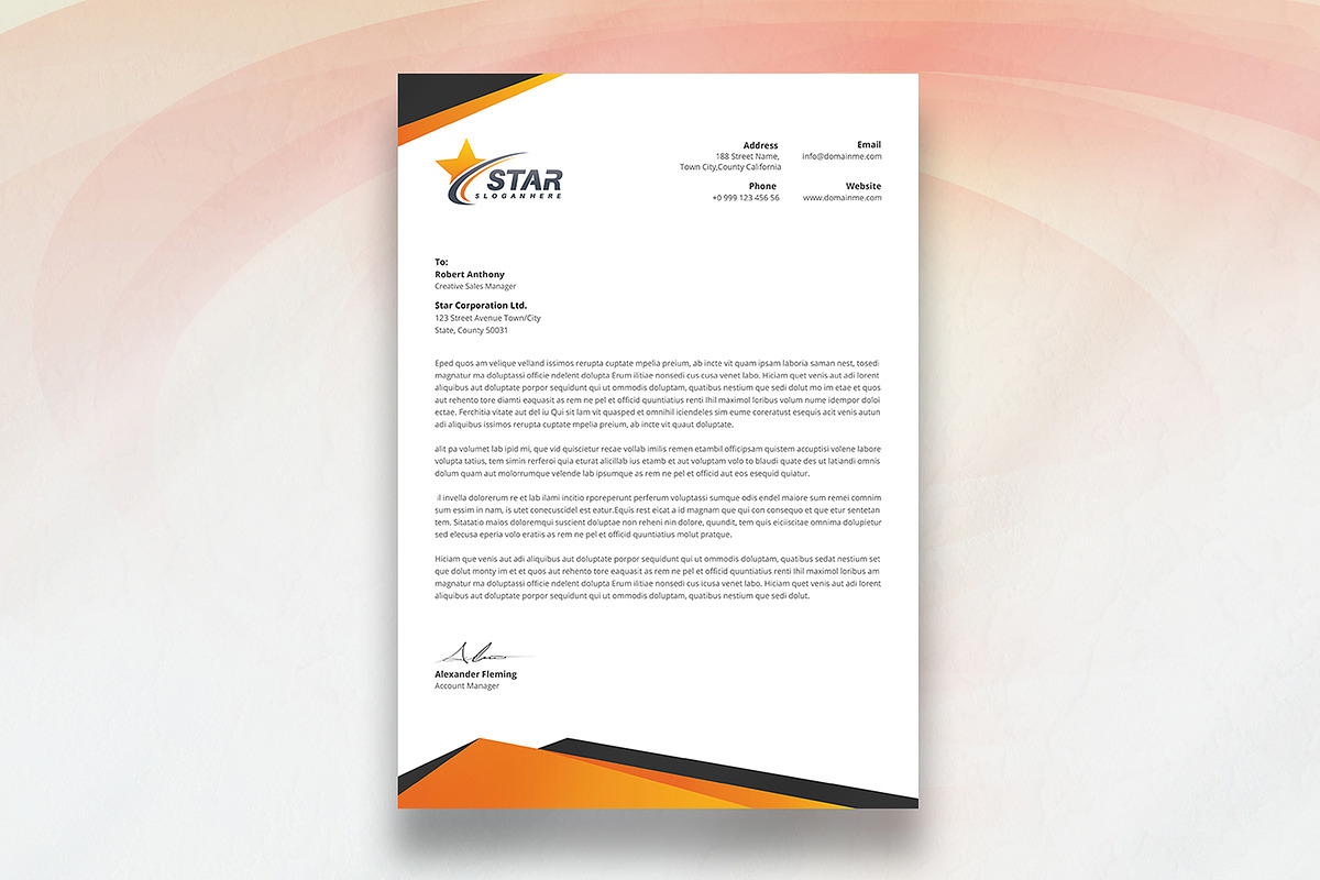 Letterhead, a Stationery Template by DesignDevisers (Photo 3 of 10)