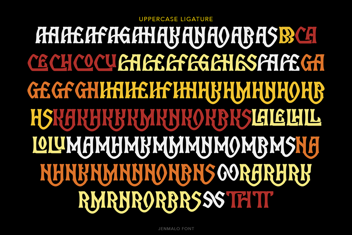 Jenmalo Display Font, a Blackletter Font by TypeClassHeroes (Photo 13 of 15)