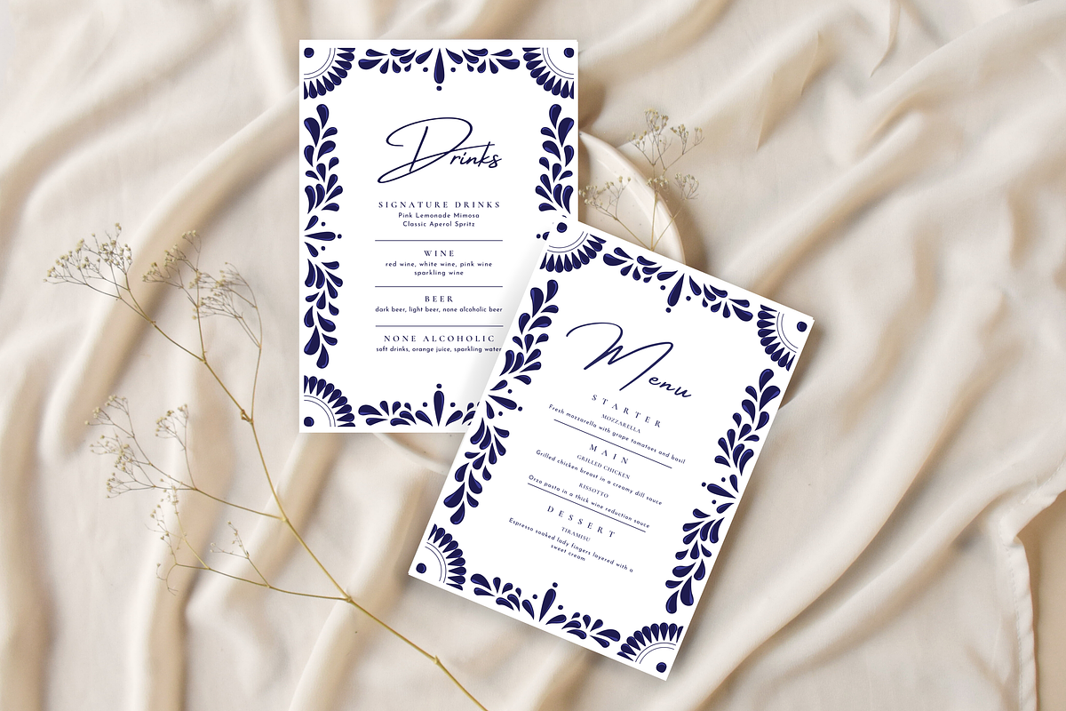 Mexican Talavera Wedding Bundle, a Templates & Theme by Akbaly (Photo 4 of 16)