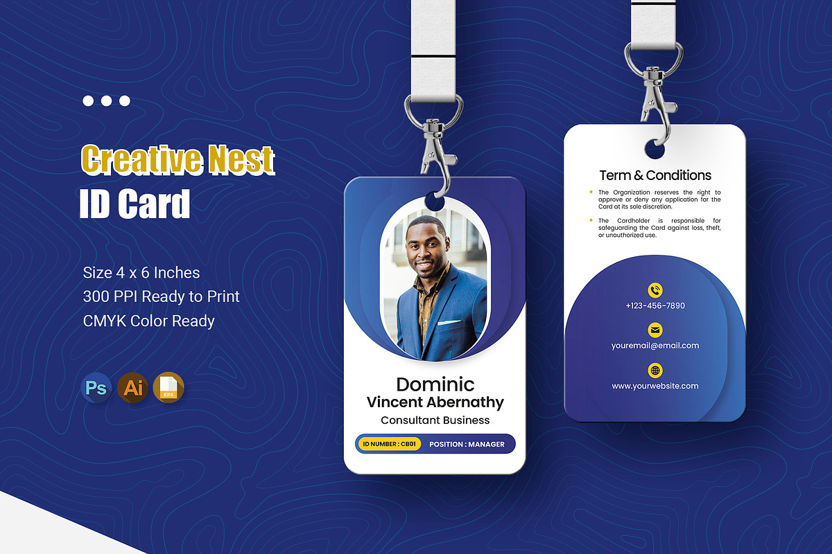 Creative Nest - ID Card, a Card Template by Esensifiksi.studio (Photo 1 of 3)