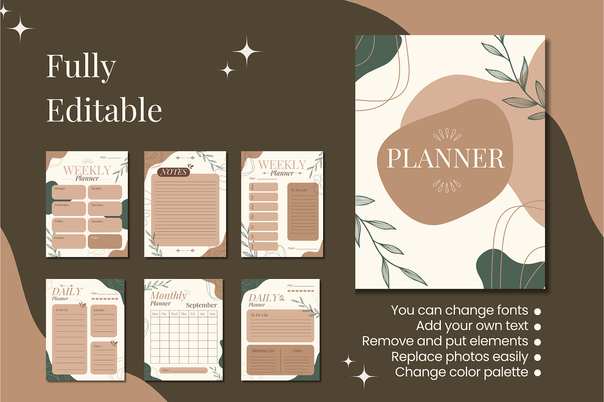 Elegance Fully Planner Template, a Design Template by TemplateCastleStore (Photo 4 of 10)