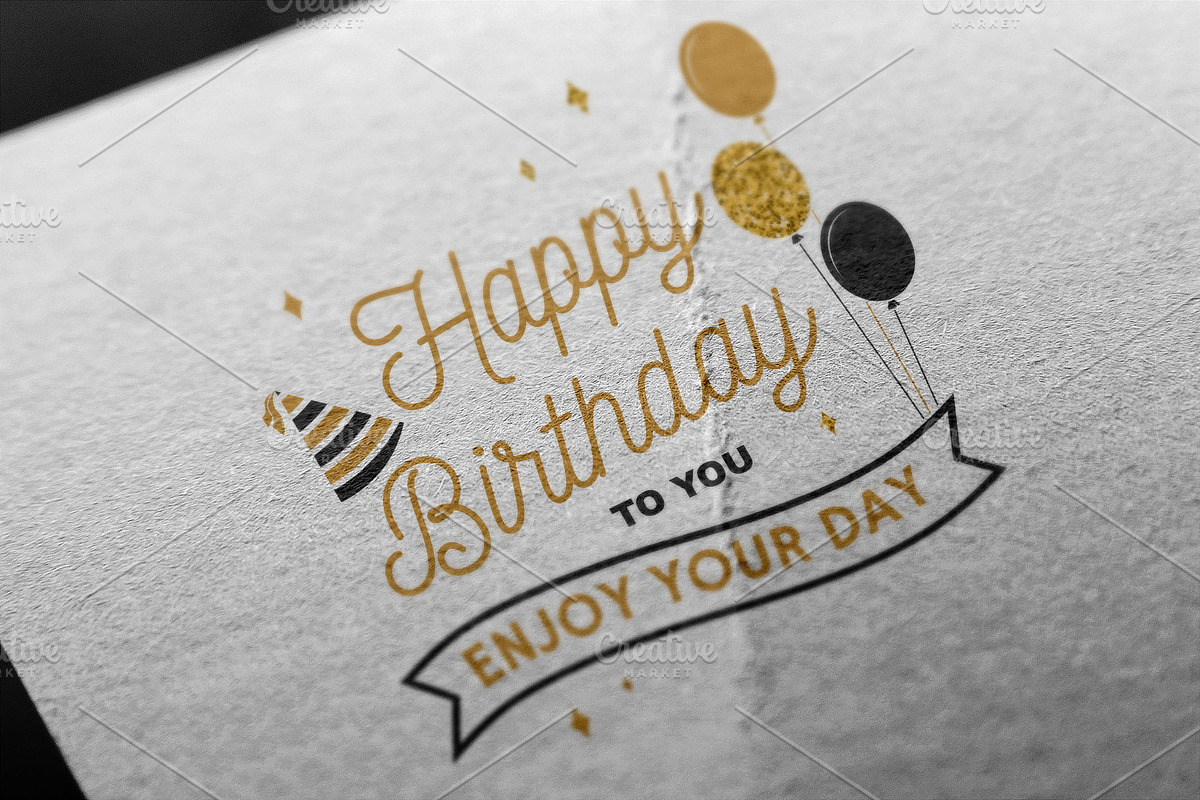 Happy Birthday Collection, a Card Template by sivVector (Photo 5 of 5)