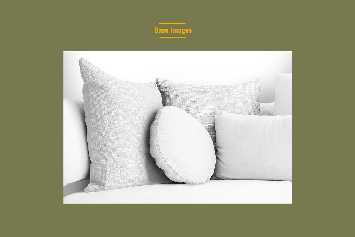 Organic Cotton Throw Pillow Mockup, a Household Mockup by Designertale (Photo 6 of 6)