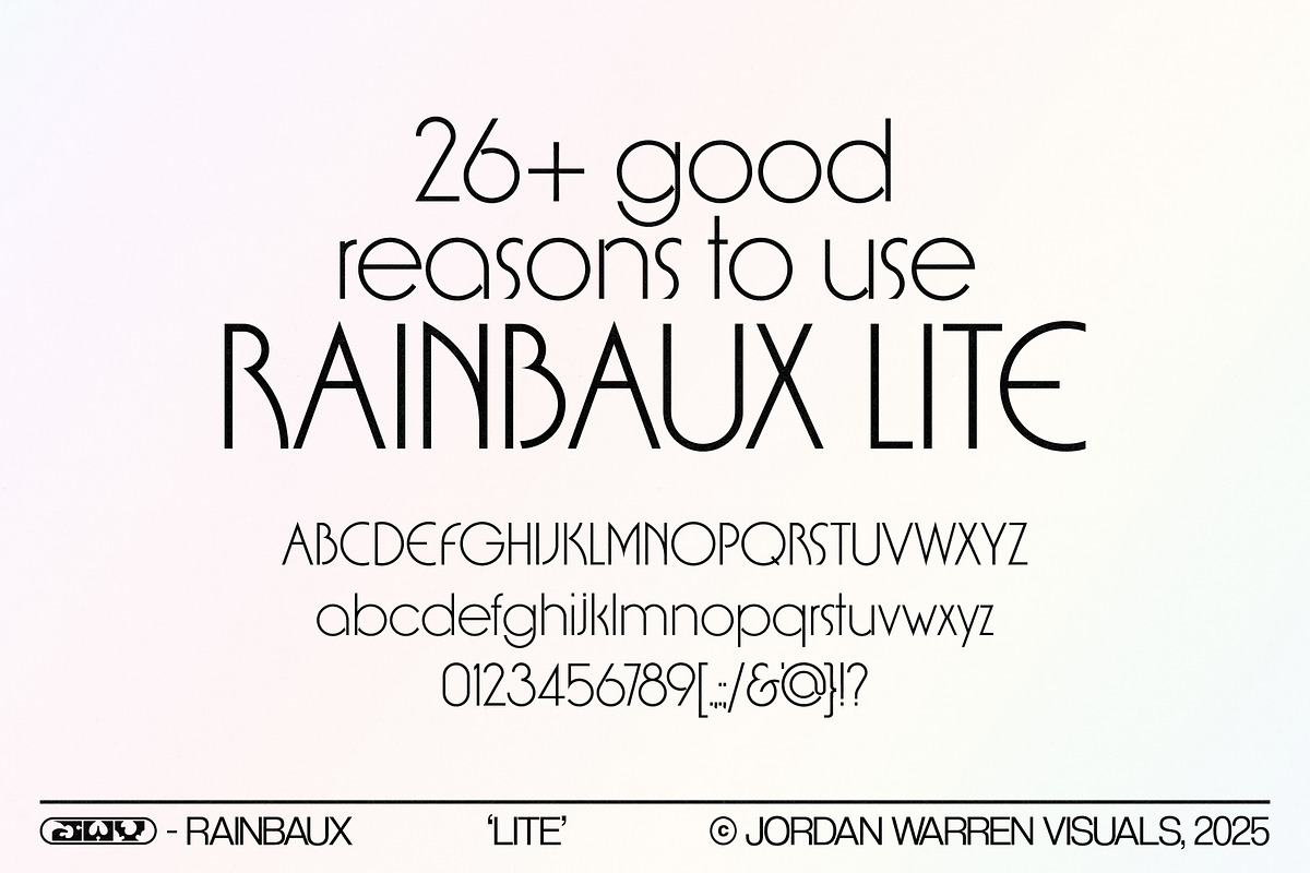 JWV - RAINBAUX, a Sans Serif Font by Jordan Warren Visuals (Photo 11 of 13)