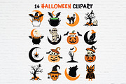 Halloween Clipart SVG PNG Bundle, a Seasonal Illustration by Guavanaboy (Thumbnail 1 of 3)