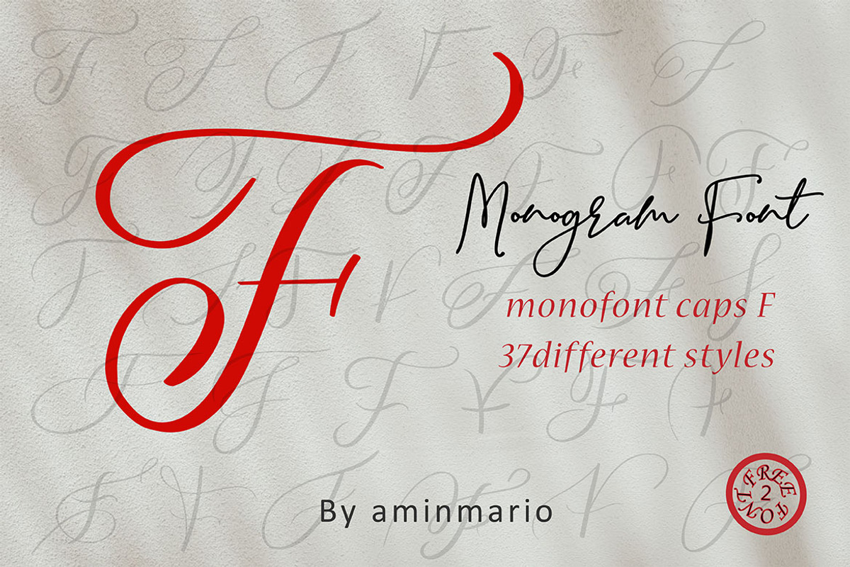 MONOGRAM F | Monofont caps F preview 7