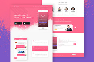 Lifetrakr App Landing Page Template