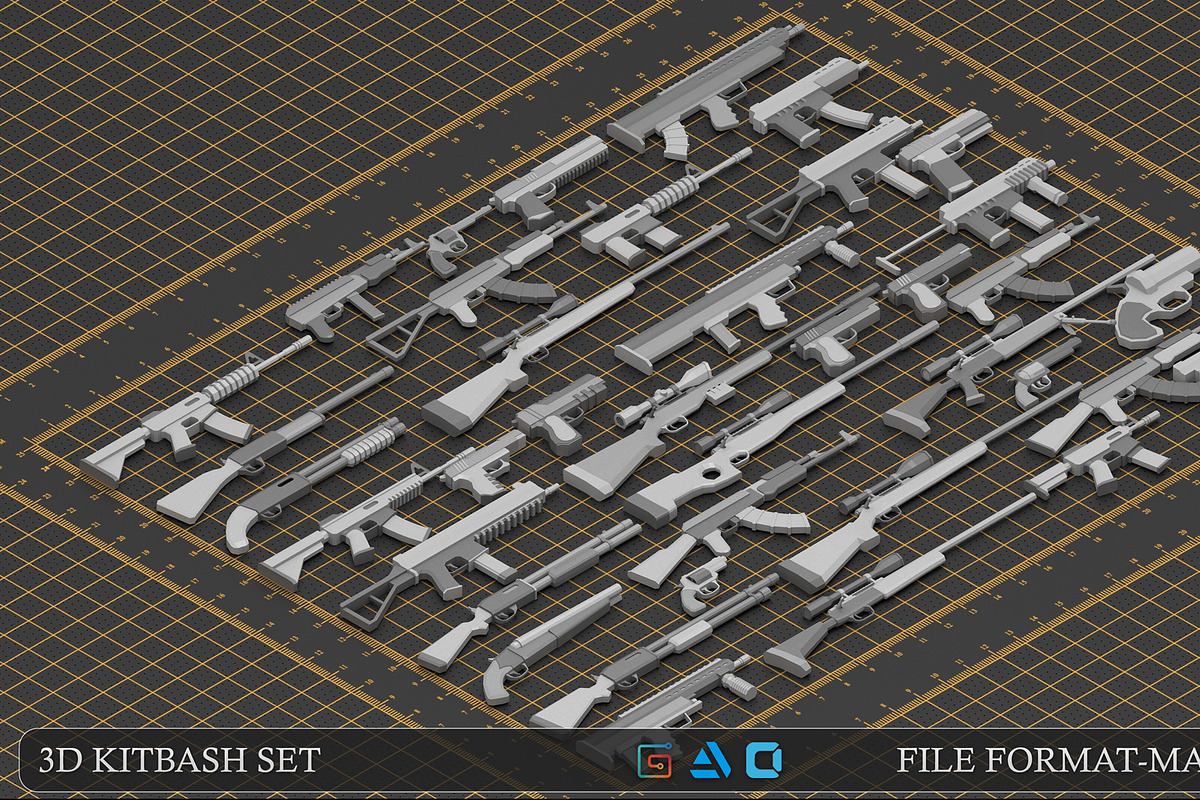 Mega pack weapon kitbash, an Object 3D Model by MohamedHussien1 (Photo 8 of 8)