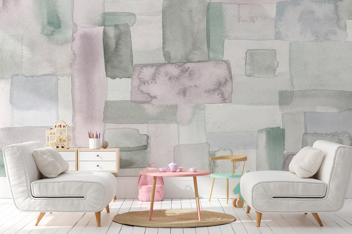 Alura watercolor abstract wall mural, a Wallpaper Graphic by Timofi Art (Photo 19 of 20)