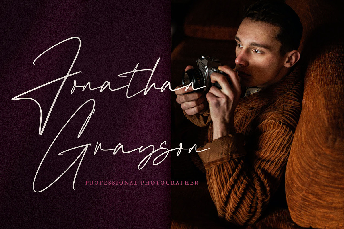 Mahallina Signature Script Font, a Script Font by Kotak Kuning Studio (Photo 5 of 9)