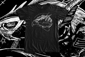 Bird Head Skull Crow Merch