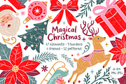 Magical Christmas. Vector Clipart, a Seasonal Illustration by Hanna's ArtLab (Thumbnail 1 of 8)