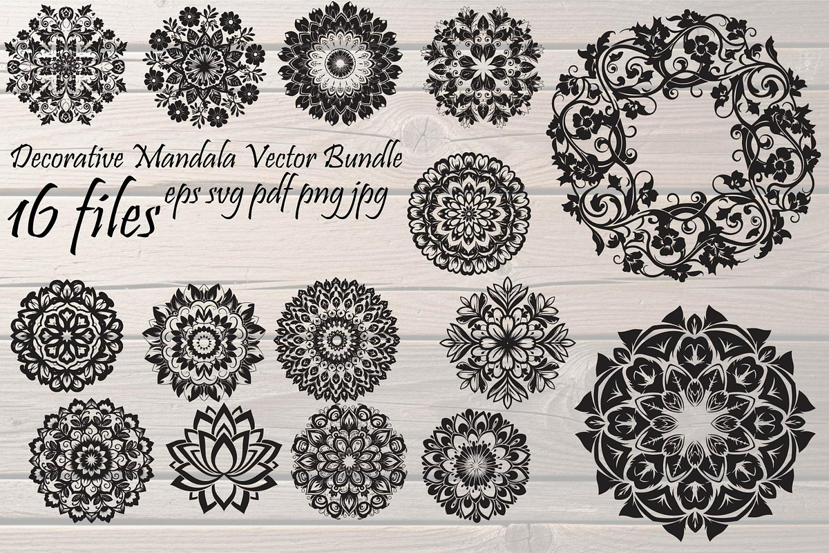 Decorative Mandala Bundle, a Decorative Illustration by Designer_Momina (Photo 1 of 16)