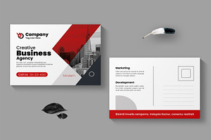Creative Post Card Design, a Card Template by MightyDesign