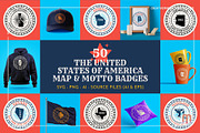 50 The United States of America SVG, an Object Graphic by Millusti (Thumbnail 1 of 6)