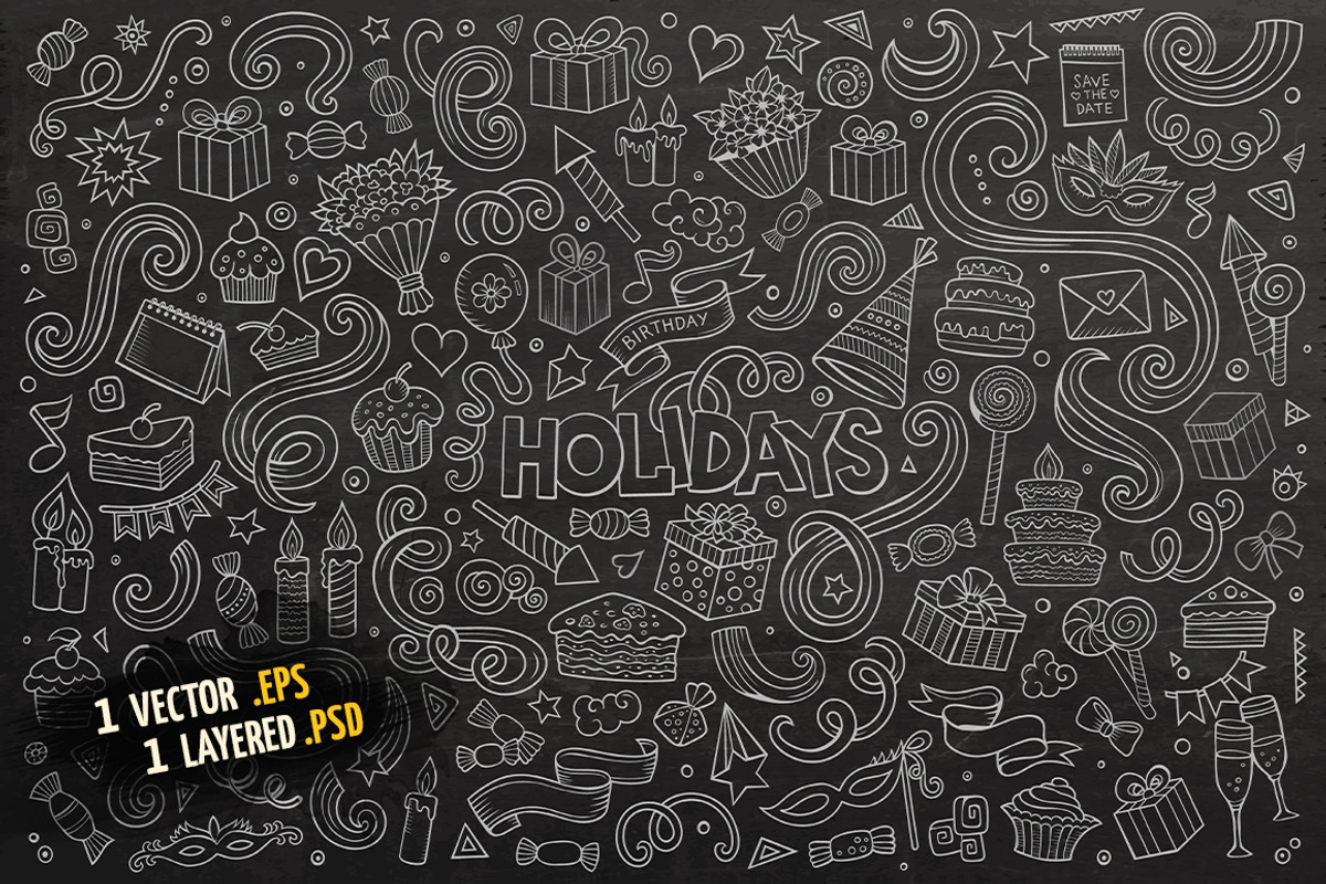 Holidays Objects & Elements Set, an Object Graphic by BALABOLKA (Photo 4 of 4)
