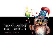 Watercolor Owl Clipart, Cute Owl PNG, an Animal Illustration by BrushstrokeArtGB (Thumbnail 7 of 9)