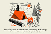The Mid-Century Procreate Brush Pack, a Brush Add-On by RetroSupply Co. (Thumbnail 10 of 12)