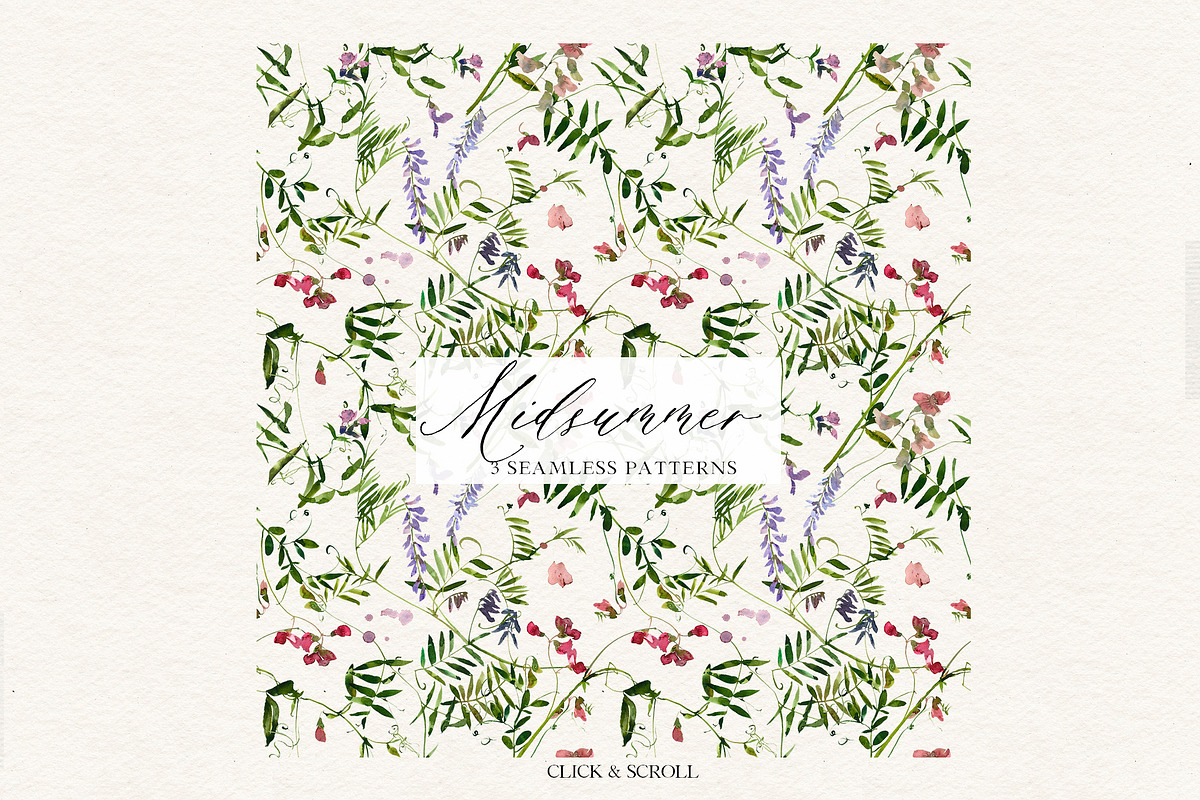 Midsummer - field flowers clipart, a Decorative Illustration by whiteheartdesign (Photo 6 of 16)
