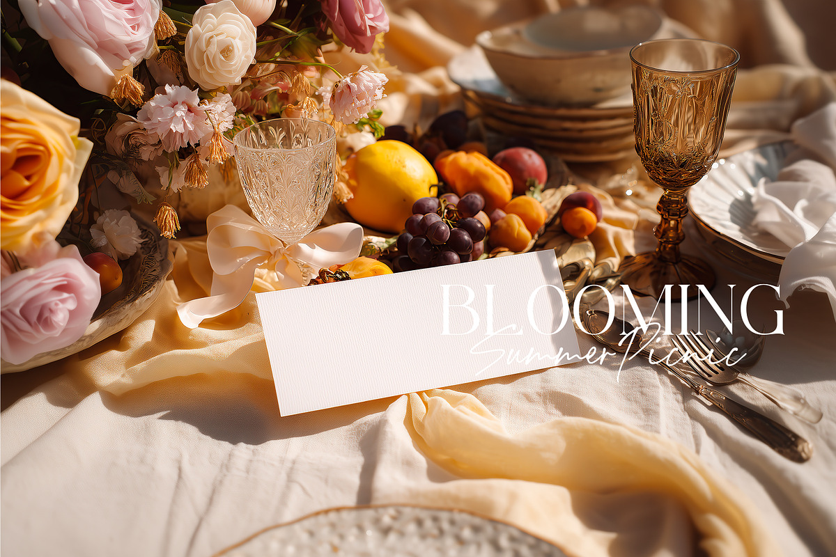 Blooming Picnic | Stationery Mockups, a Product Mockup by SCHÉRI (Photo 12 of 15)