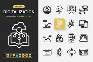 Digitalization Icons