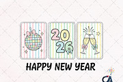 Happy New Year 2026 Frame PNG, an Illustration by Creative Art (Thumbnail 1 of 6)