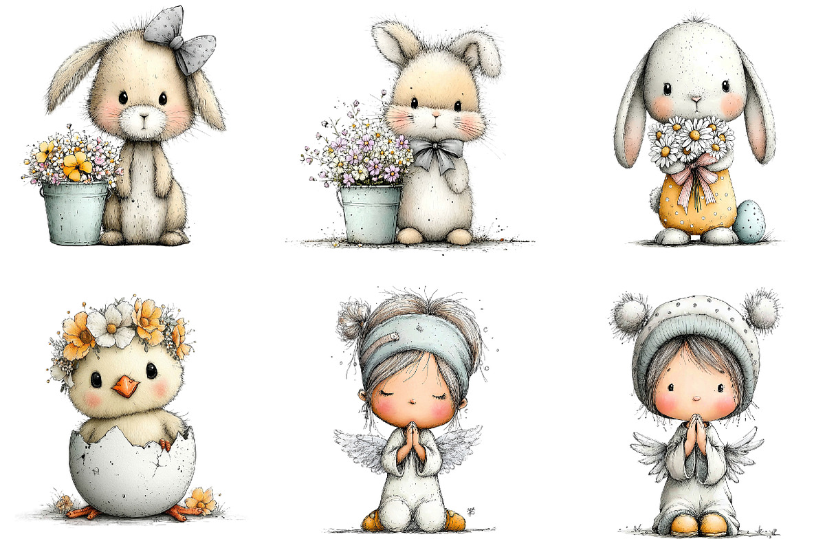 Easter Clipart Violet Easter, an Illustration by Sublimation Artist (Photo 4 of 7)