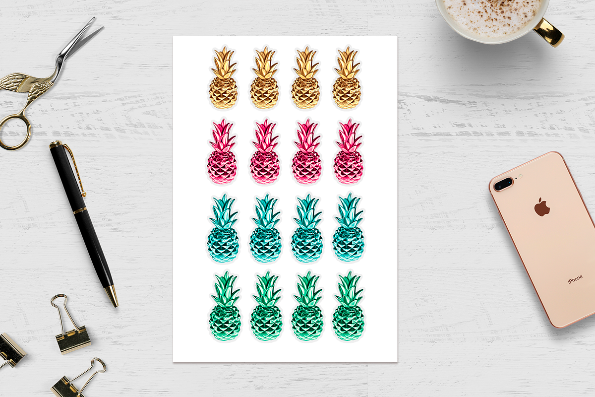 Pineapple Png Clipart Set, an Illustration by The GG Shop (Photo 7 of 7)