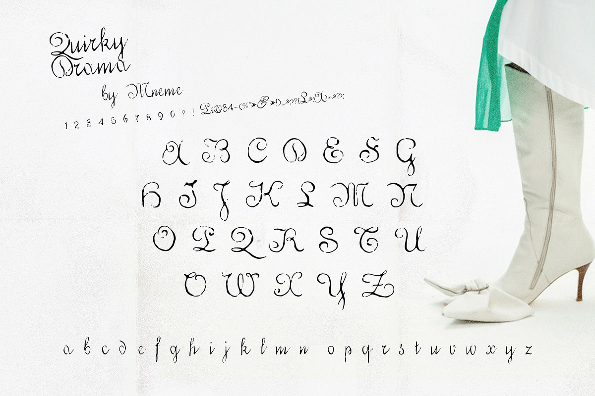 Quirky Drama: Expressive Script Font, a Script Font by Mneme (Photo 4 of 8)