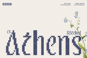CS Athens Stitched, a Sans Serif Font by Craft Supply Co.