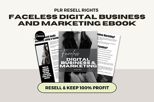 PLR Faceless Marketing EBook Resell